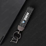 Load image into Gallery viewer, For BMW M 1 2 3 4 5 7 Series X1 X3 X4 X5 X6 X7 F10 F30 E46 E60 Carbon Leather Car Keyring Luxury Logo Car Keychain Car Key Ring