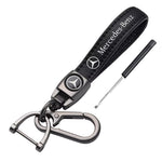 Load image into Gallery viewer, Leather Car Emblem Key Chain Fashion Keyring Keychain for Mercedes Benz W210 W222 W164 W203 W205 W251 CLK GLA ML A200 E320 G63