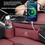 Load image into Gallery viewer, Leather For Mercedes Benz Car Seat Gap Filling Bag Storage box Water Cup holder Benz A B C E S Class GLB GLC GLE SLK SLC SLK SLC
