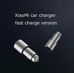 Load image into Gallery viewer, Original Xiaomi Mi Car Charger QC3.0 X2 Dual USB Quick charge Max 5V/3A 9V/2A 15V/1.5A Metal Style
