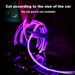 Load image into Gallery viewer, LED fiber optic light strip RGB neon light strip 24 key infrared remote control suitable for car interior decoration lightstrips
