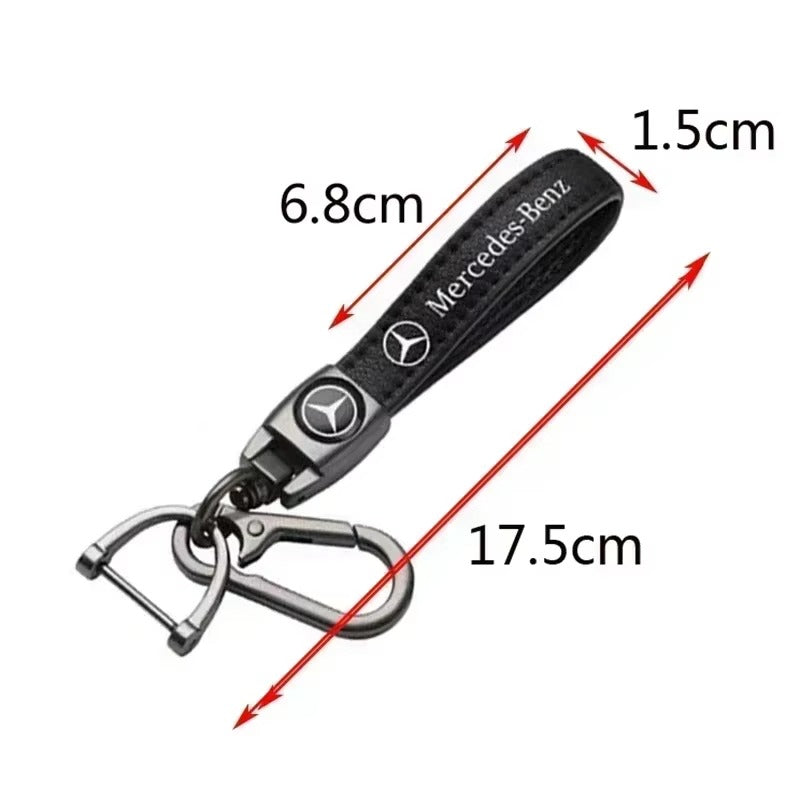 Leather Car Emblem Key Chain Fashion Keyring Keychain for Mercedes Benz W210 W222 W164 W203 W205 W251 CLK GLA ML A200 E320 G63