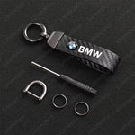 Load image into Gallery viewer, For BMW M 1 2 3 4 5 7 Series X1 X3 X4 X5 X6 X7 F10 F30 E46 E60 Carbon Leather Car Keyring Luxury Logo Car Keychain Car Key Ring
